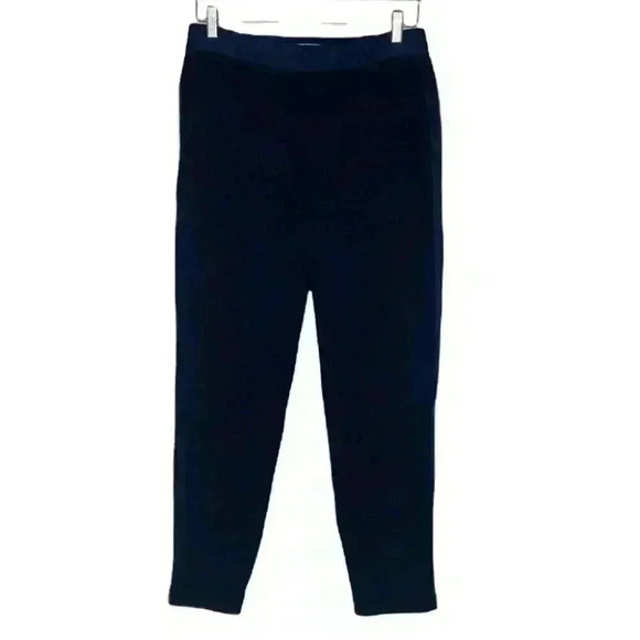 Calvin Klein Navy Ankle Work Pants with Silky Stripe Detail Size 4 - Picture 1 of 8